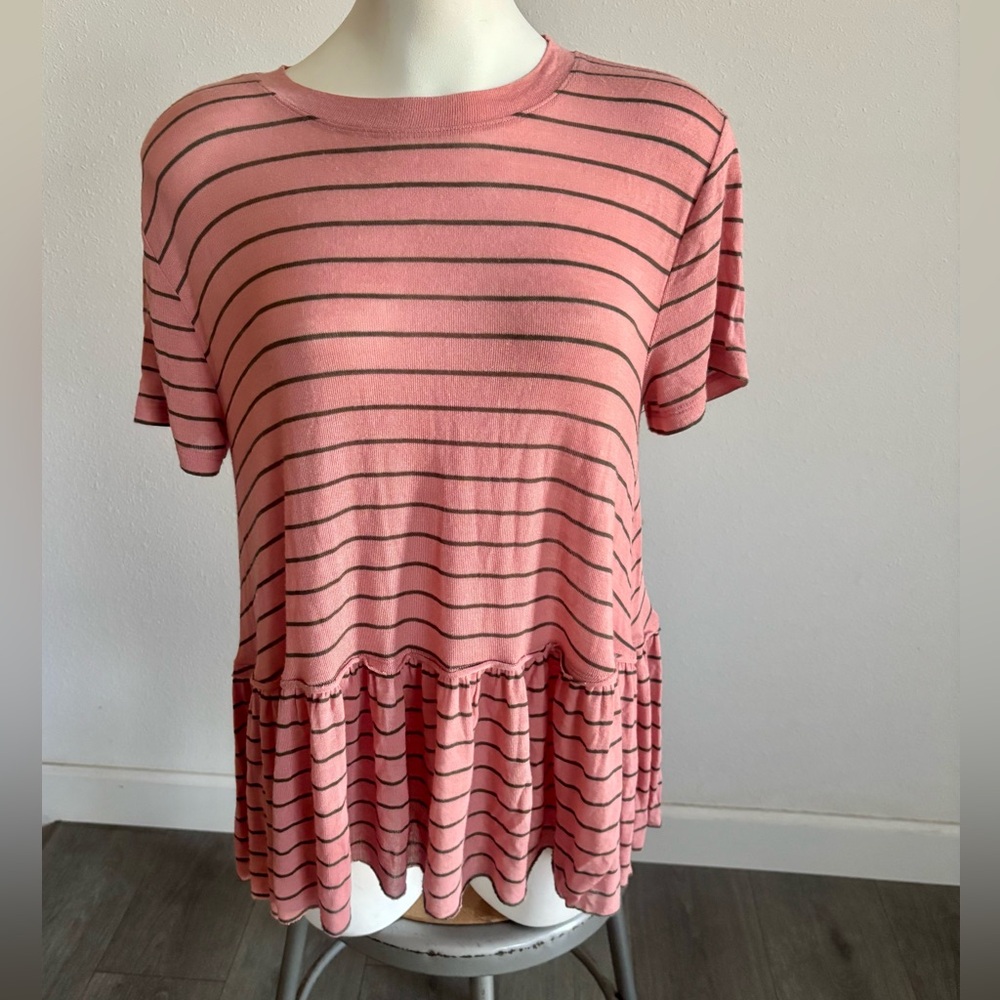 Nordstrom Striped Ruffle Top